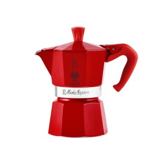 Bialetti Moka Express 3 Kopp. Mokkabryggare Röd Inkl. Espressomugg & Kaffefat 2 st – Winter Wonderland Limited Edition