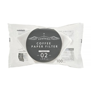 Hario Pegasus Pappersfilter 02 Vit 100 St.
