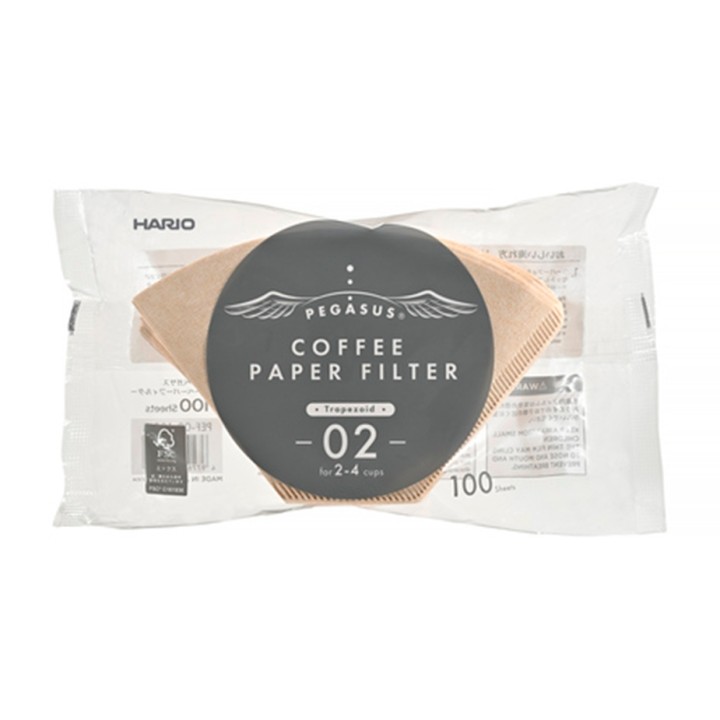 Hario Pegasus Pappersfilter 02 Brun 100 St.