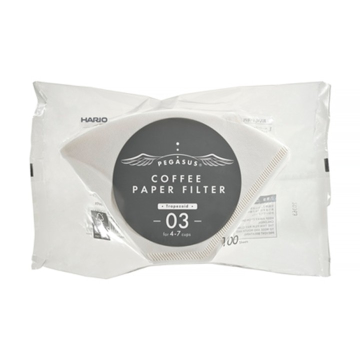 Hario Pegasus Pappersfilter 03 Vit 100 St.
