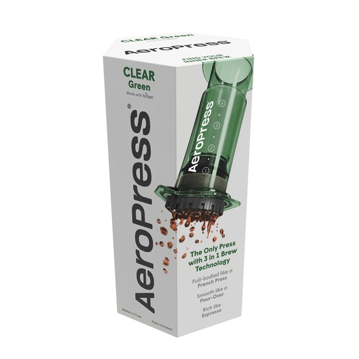 AeroPress Clear Grön Resebryggare