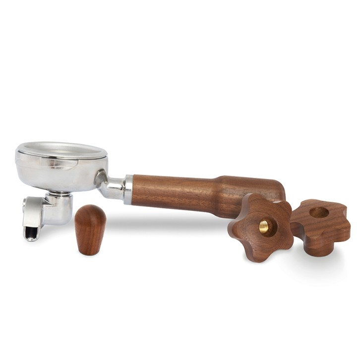 Ascaso Double Spout Portafilter - Valnöt