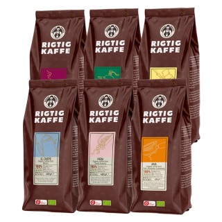 Rigtig Kaffe Organic Mixpaket 2,4 kg Hela Kaffebönor