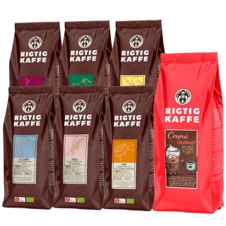 Rigtig Kaffe Brun Serie & Crema Intenso Mixpaket 3,4 kg Hela kaffebönor