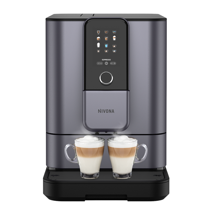 Nivona NIVO 8107 Pearl Blue Espressomaskin Inkl. Avkalkning, Kalkfilter, Mjölkrengöring, Rengöringstabletter & 1 kg Kaffe