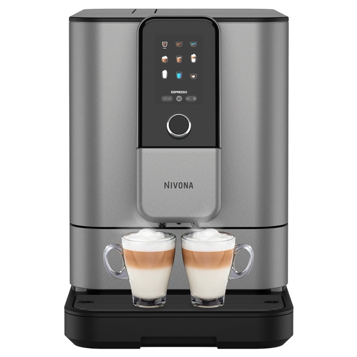 Nivona NIVO 8103 Titanium Espressomaskin Inkl. Avkalkning, Kalkfilter, Mjölkrens, Rengöringstabletter & 1kg Kaffe