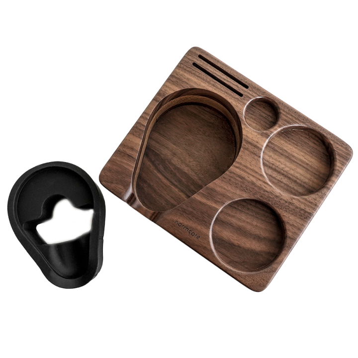 Normcore Kompakt Tamper Station Valnötsträ 58 mm