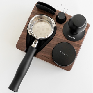 Normcore Kompakt Tamper Station Valnötsträ 58 mm