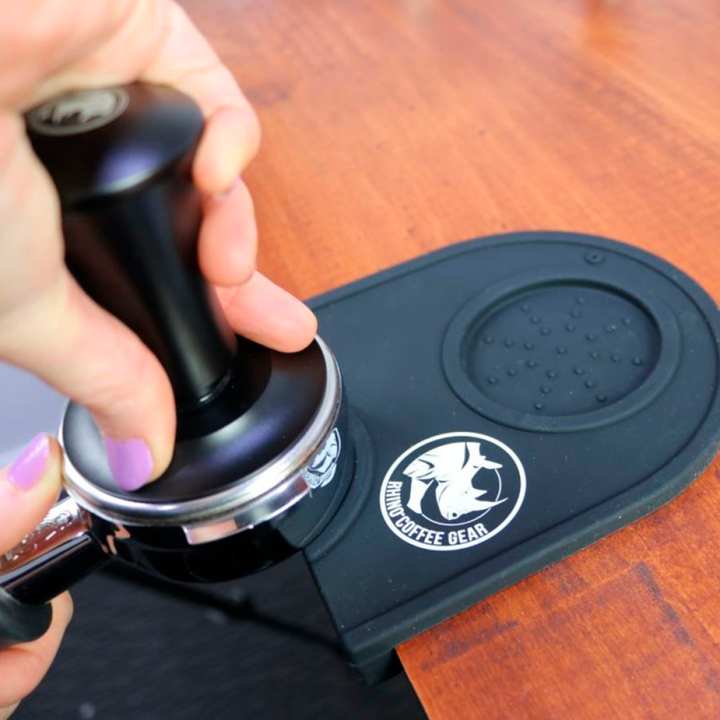 Rhino Classic Portafilter Tampmatta med kant Svart