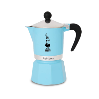 Bialetti Primavera Rainbow 1 Kopp. Espressokanna Ljusblå