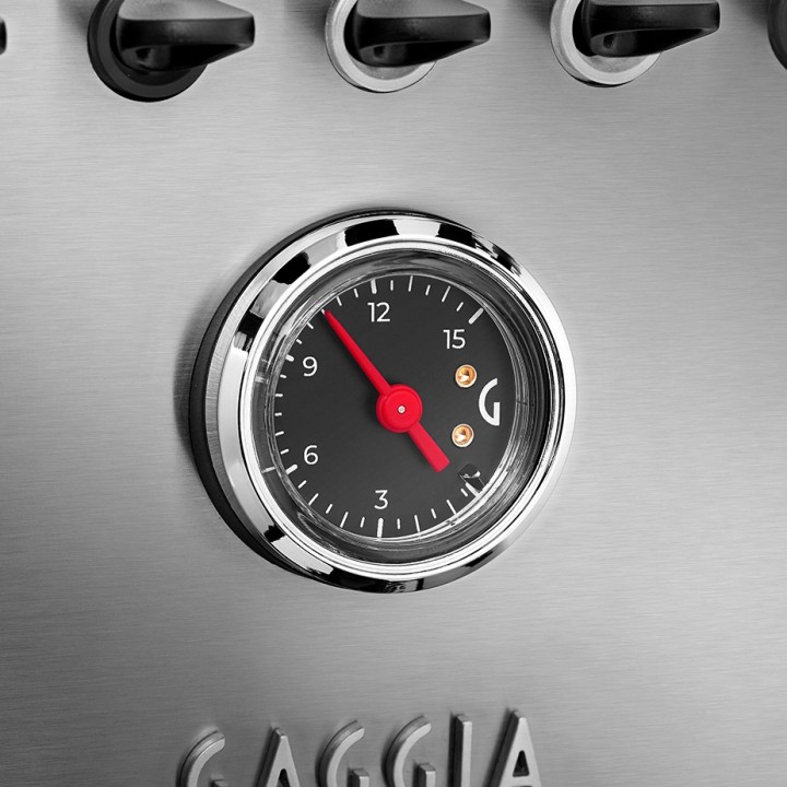 Gaggia Classic GT Stål Espressomaskin Inkl. Gaggia MDF 55 Chrome Espressokvarn & House of Barista Knockbox