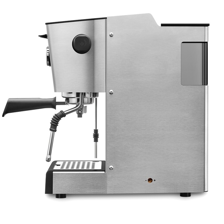 Gaggia Classic GT Stål Espressomaskin Inkl. Gaggia MDF 55 Chrome Espressokvarn & House of Barista Knockbox