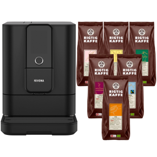 Nivona NIVO 8101 Svart Espressomaskin Inkl. 8x400g Organic Rigtig Kaffe