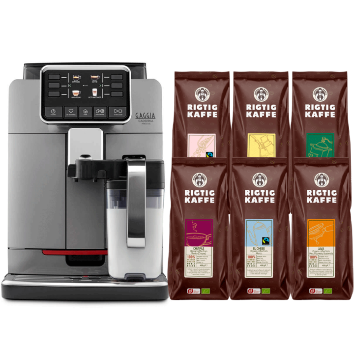 Gaggia Cadorna Prestige Inkl. 8x400g Organic Rigtig Kaffe