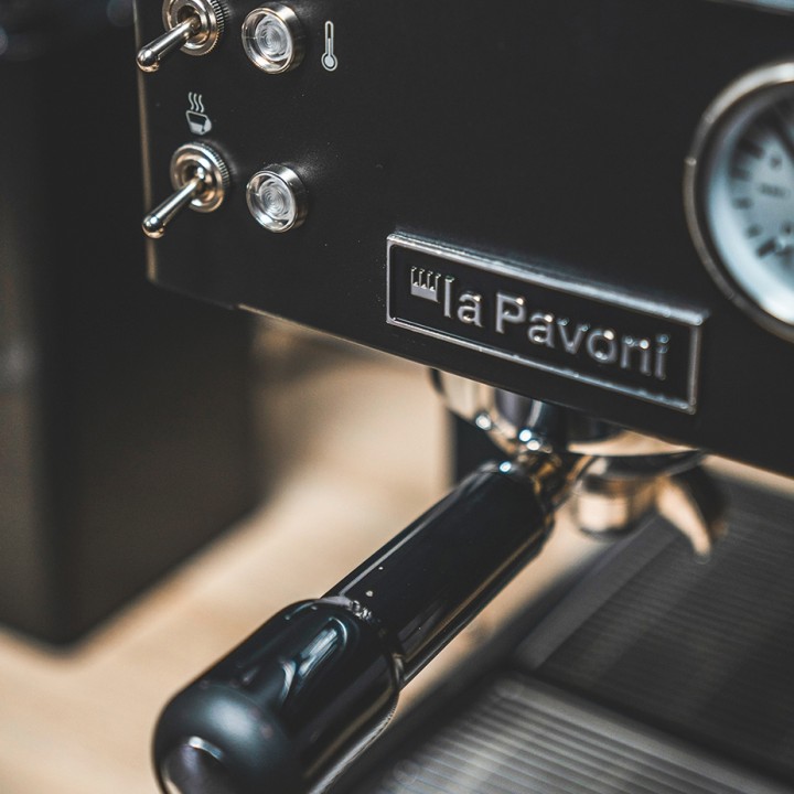 La Pavoni Casa Bar PID Svart LPMCBN02EU Espressomaskin Inkl. Ascaso i-Mini I2 Polerad Aluminium Espressokvarn