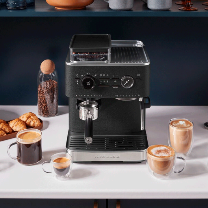 KitchenAid Semiautomatisk Espressomaskin inkl. Kvarn Cast Iron Black