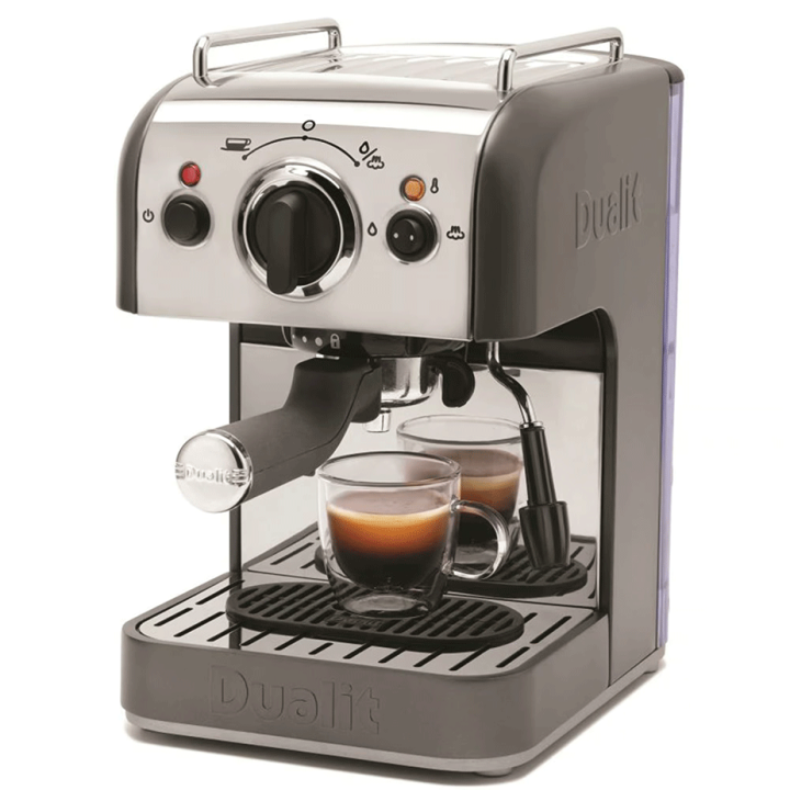 Dualit 3 in 1 espressomaskin Inkl. House of Barista Deluxe Kaffekvarn & Mjölkkanna