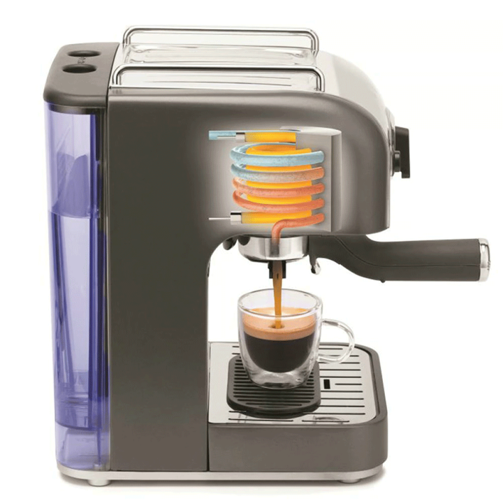 Dualit 3 in 1 espressomaskin Inkl. House of Barista Deluxe Kaffekvarn & Mjölkkanna