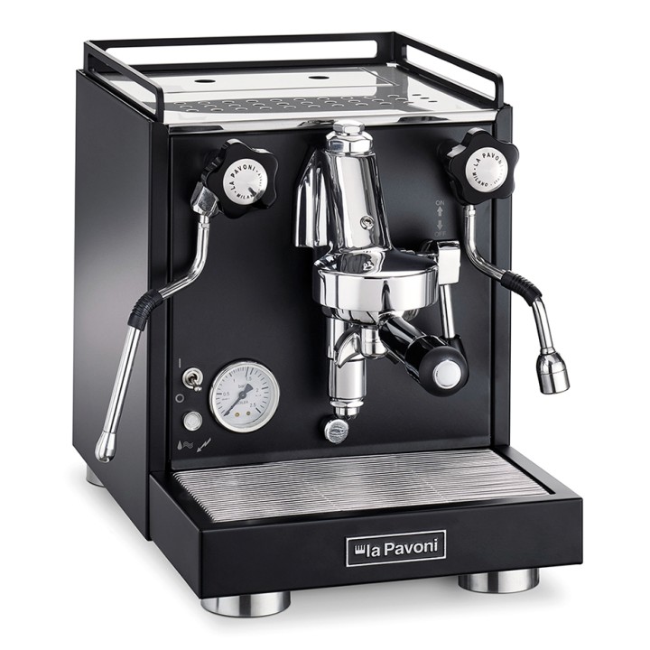 La Pavoni New Cellini Classic Svart LPSCCB01EU Espressomaskin inkl. Prosumer Chrome LPGGRI01EU Espressokvarn