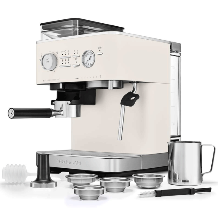 KitchenAid Semiautomatisk Espressomaskin inkl. Kvarn Porslinsvit