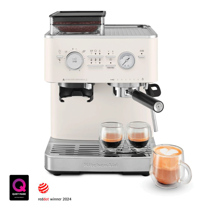 KitchenAid Semiautomatisk Espressomaskin inkl. Kvarn Porslinsvit