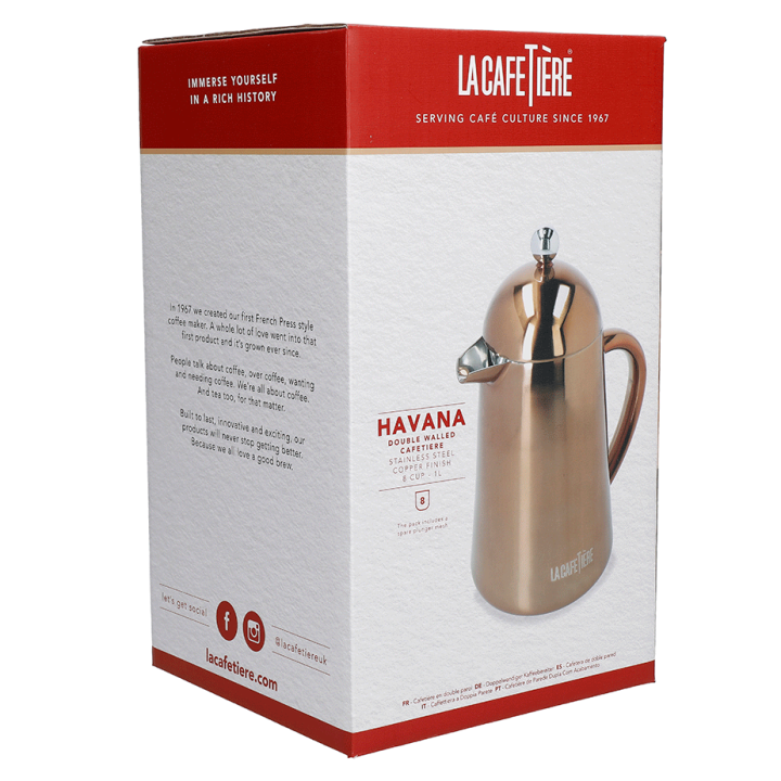 La Cafetière Havana 8 Koppar Presskanna Koppar