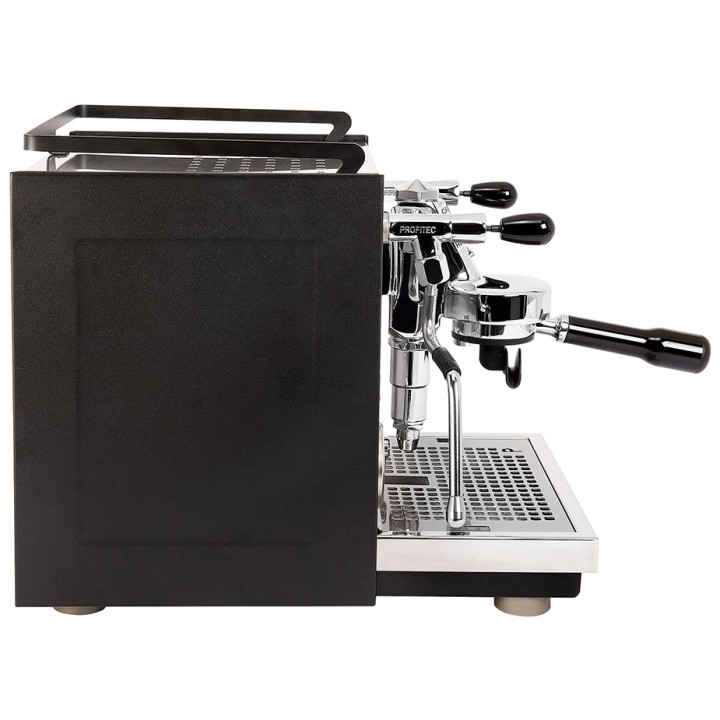Profitec RIDE Espressomaskin Inkl. Eureka Mignon Libra 65 Krom/Mattsvart Kaffekvarn, Knockbox & Mjölkkanna 0,5L