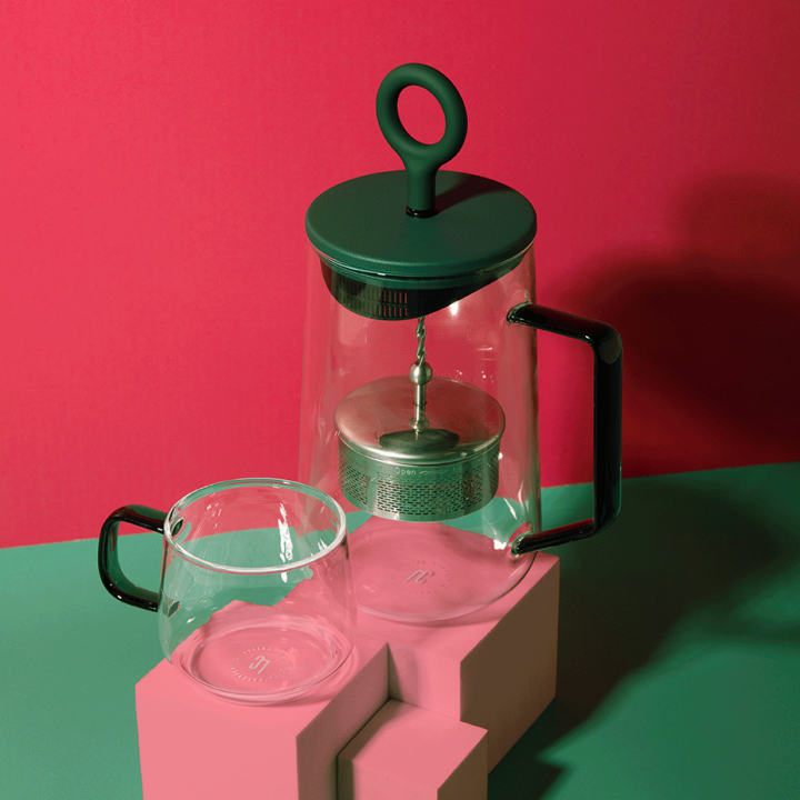 La Cafetière Gyro Spinfuser 1,25 L Tebryggare Grön/Glas
