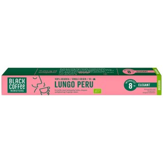 Black Coffee Roasters Lungo Peru Kaffekapslar Eko 10 x 10 st