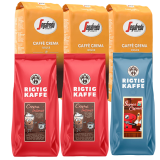 Rigtig Kaffe & Segafredo Mixpaket 6 kg hela kaffebönor