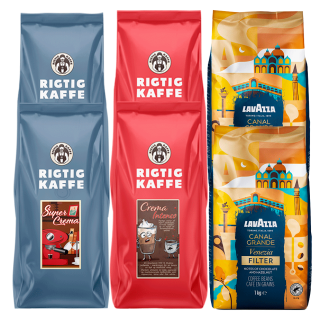 Rigtig Kaffe & Lavazza Mixpaket 6 kg Hela kaffebönor