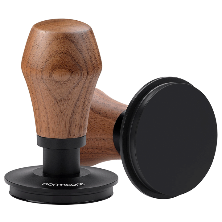 Normcore V4 Tamper med fjäder & titaniumbeläggning 58 mm Valnöt