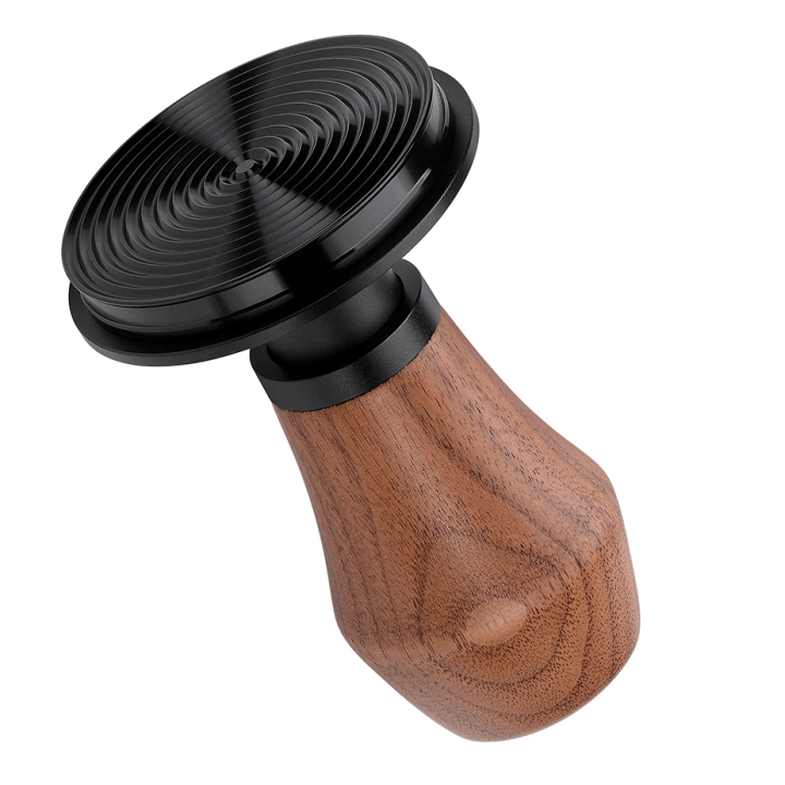 Normcore V4 Tamper med fjäder, räfflor & titaniumbeläggning 58 mm Valnöt