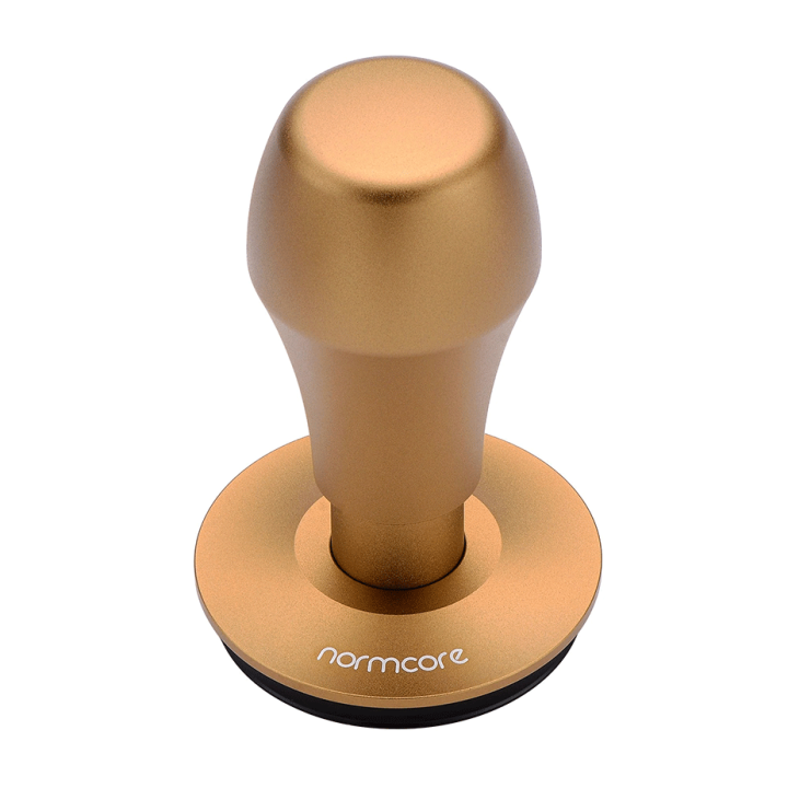Normcore V4 Tamper med Fjäder, Räfflor & Titaniumbeläggning 58 mm Special Version Guld