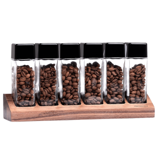 Normcore Kaffebönsset 6 st med Hållare Valnöt