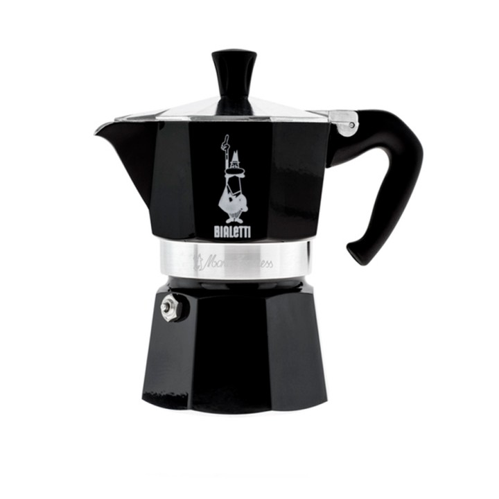 Bialetti Moka Express 3 koppar. Espressokanna svart