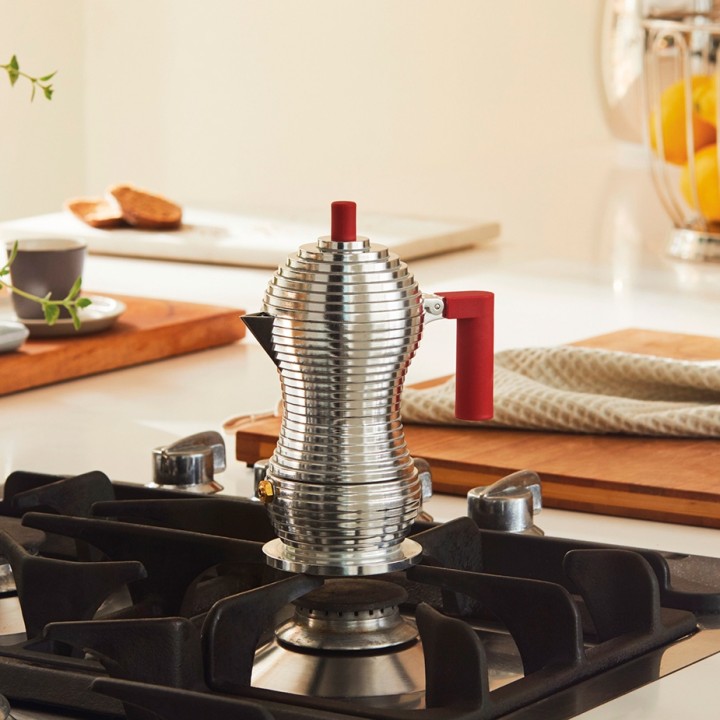 Alessi Pulcina 1 Kopp. Espressokanna Röd