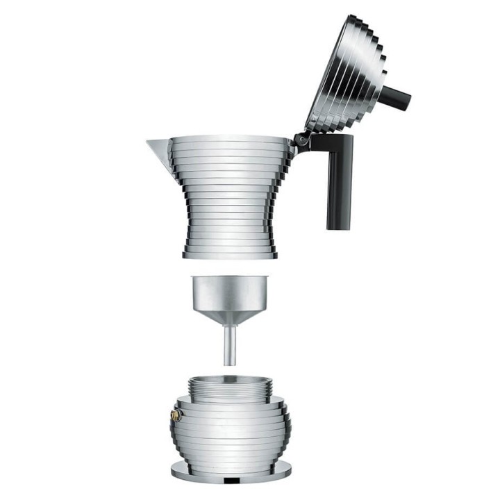 Alessi Pulcina 6 Kop. Espressokanna Svart