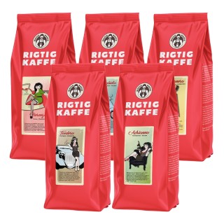 Rigtig Kaffe Mixpaket 2,5kg Hela kaffebönor