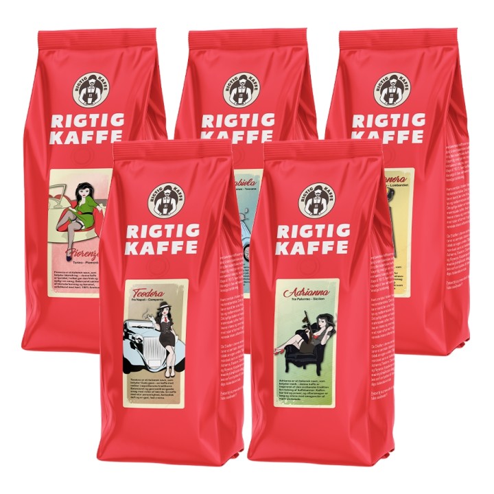 Rigtig Kaffe Mixpaket 2,5kg Hela kaffebönor