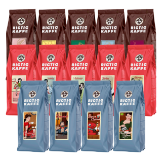 Rigtig Kaffe Mixpaket 14 st Helkaffebönor