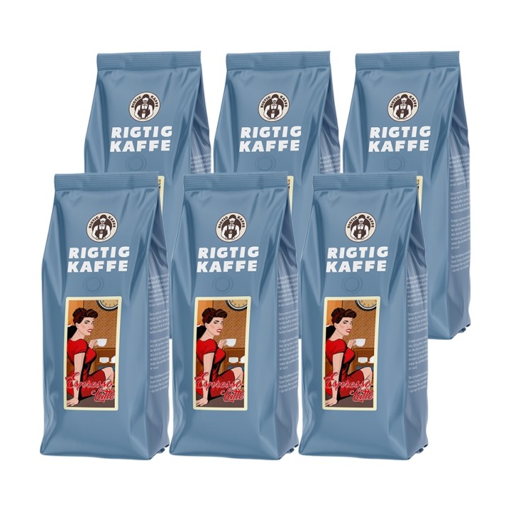 Rigtig Kaffe Espresso Latte 3kg Hela kaffebönor