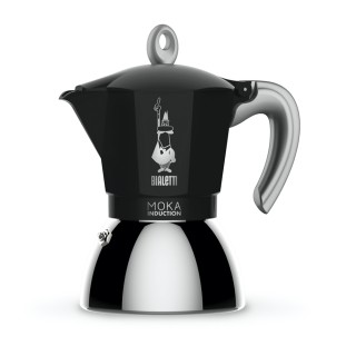 Bialetti Moka Induction 6 Koppar. Espressokanna Svart