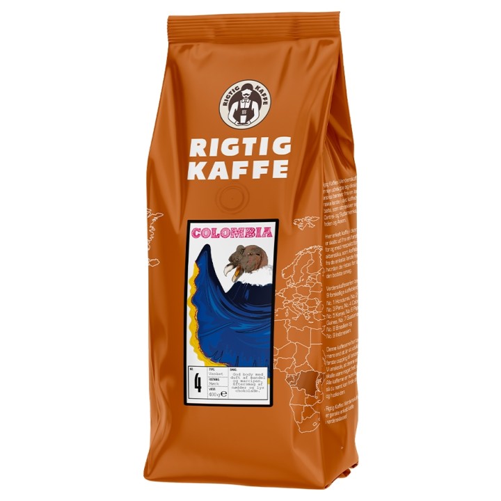 Rigtig Kaffe Colombia No. 4 - 400g Hela kaffebönor