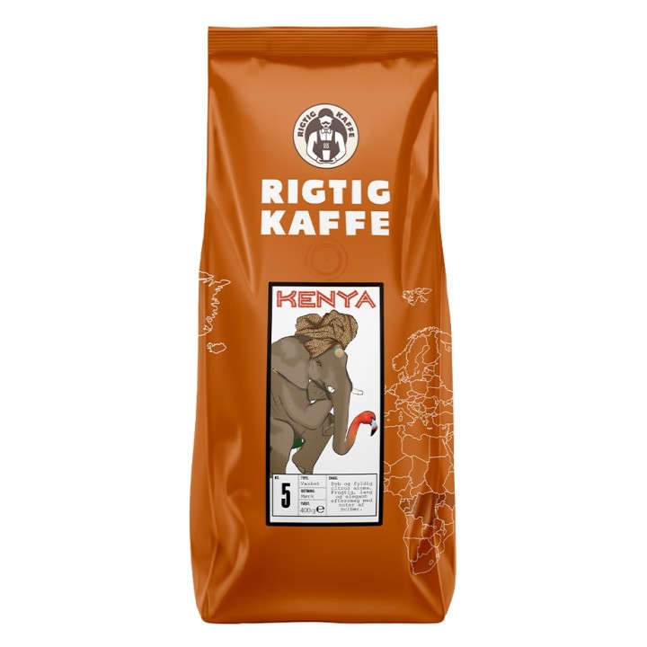 Rigtig Kaffe Kenya No. 5 - 400g Hela kaffebönor