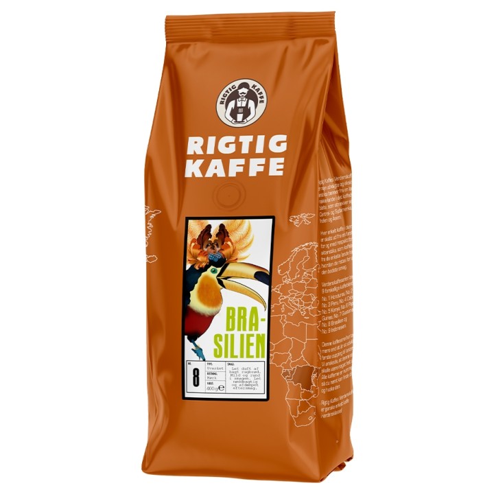 Rigtig Kaffe Brasilien No. 8 - 400g Hela kaffebönor