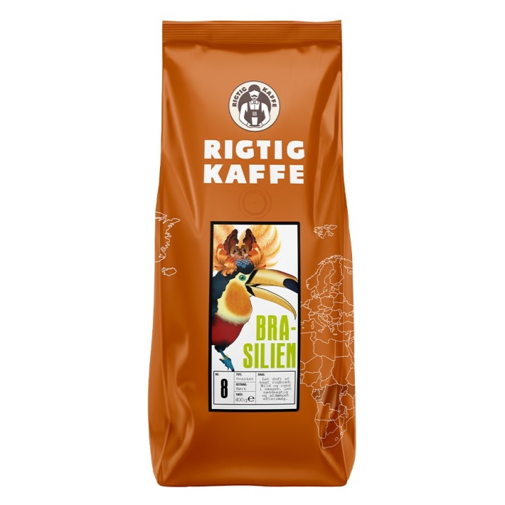 Rigtig Kaffe Brasilien No. 8 - 400g Hela kaffebönor
