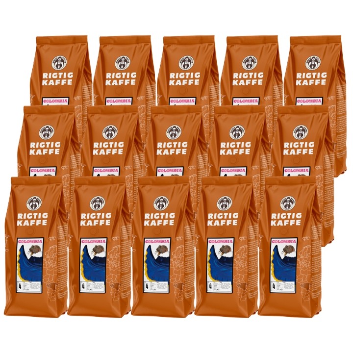 Rigtig Kaffe Colombia No. 4 - 15x400g Hela kaffebönor