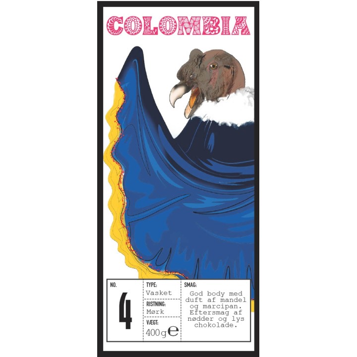Rigtig Kaffe Colombia No. 4 - 7x400g Hela kaffebönor