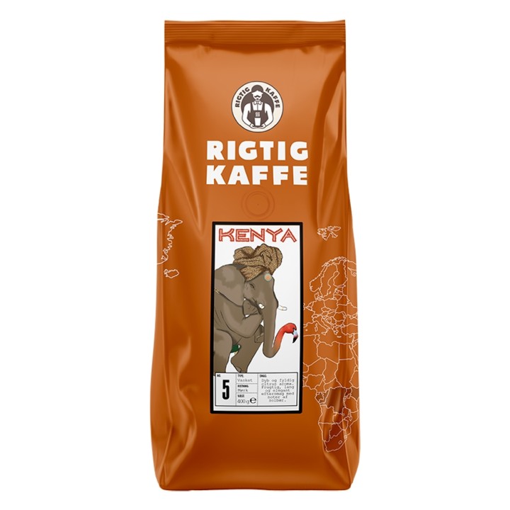 Rigtig Kaffe Kenya No. 5 - 7x400g Hela kaffebönor